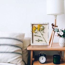 2 Packs 8x10 Shadow Box Frame with Linen Back - Sturdy Rustic Memory Display Case of Flower, Pictures, Medals and More, Distressed White