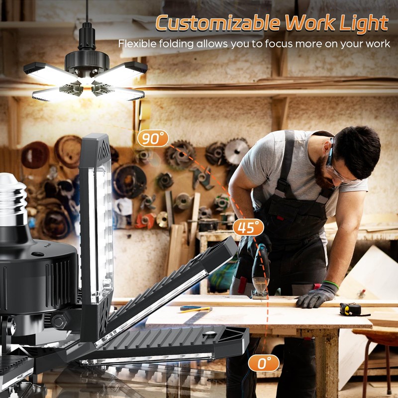 XINGHUANLIT LED Garage Light - 120W Garage Lights Ceiling LED