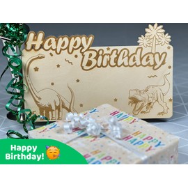 DIWULI Table Sign Happy Birthday Dinosaur | For Standing On Table | Made in Germany | Table Decoration for Children's Birthday Boy Girl | Decoration Dino Longneck Dino Tyrannosaurus Rex