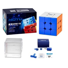 FunnyGoo MoYu Weilong WRM V9 3x3 Speed Magic Puzzle Cube weilong WR M V9 3x3x3 Cube Stickerless MagLev Ball Core 2.0 Version with Magic Cloth Surface J8279