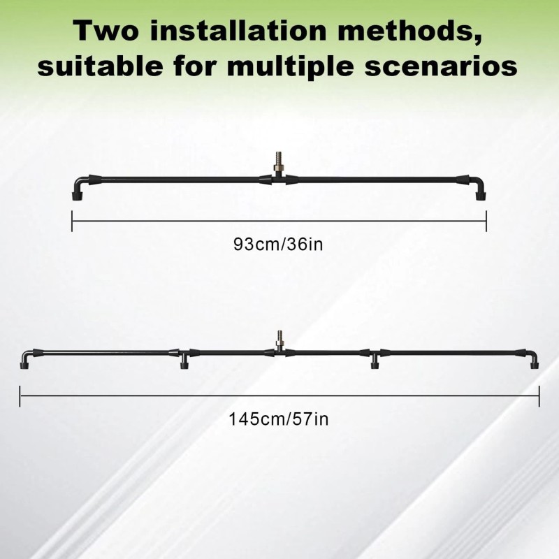 Zelvoro 4-Nozzle Boom Sprayer Wand, Brass Fitting Sprayer, Wide-Coverage Agricultural