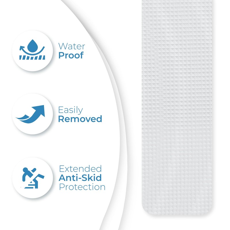 Anti Slip Shower Stickers 24 PCS, Invisible Non-Slip Shower Strips