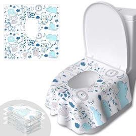 Toilet Seat Covers Disposable, 20 PCS Extra Large Waterproof Toilet Potty Seat Covers for Toddlers, Kids Potty Training, Potable Potty Seat Covers Travel Essentials for Airplane, Public Restroom,Trip
