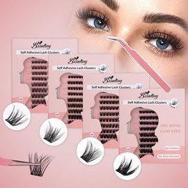 BISUTANG 》No-Glue Eyelash Extensions – Flawless, Waterproof, Gentle, Reusable for Quick, Salon-Quality Lash Flash half  lash Makeup  Daily Lightweight Cosmetic Eyelashes Extensions one  tweezers faux  mink - Specification: BFCM 》 Buy 3, Receive 17 Items 