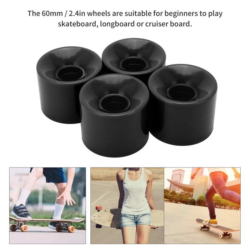 PUENTE 4pcs 60x45mm Skateboard Wheels 78A Longboard Cruiser Wheels Replacement