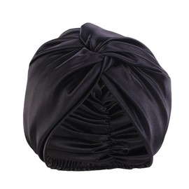 Tadipri Sleep Cap for Women, Hair Care, Hair Cap, Imitation Silk Satin, Night Hair Cap for Sleeping, Non-Slip Silk Head and Hair Cover, Black, black