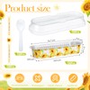 Tioncy 50 Set Mini Sunflower Loaf Pans with Lids Spoons