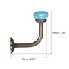 uxcell Wall Hooks, 2Pcs - Zinc Alloy Single Prong Ceramic