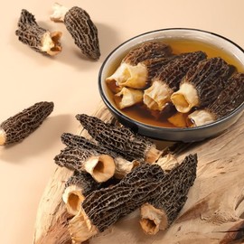 Premium Grade Dried Morel Mushrooms (Morchella Conica), 2 oz Gourmet Morel Mushrooms Nourishing Morchella Conica羊肚菌Shipping from California, U.S.