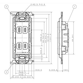 Panasonic Metal Wide Outlet WTF1502WK White