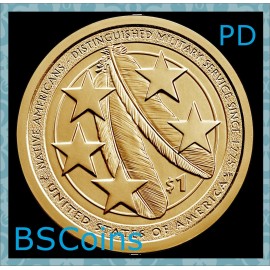 2021 P&D Native American Distinguished Military Dollar 2 Coins - Ship TODAY!!