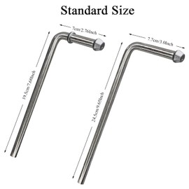 4Packs Stainless Steel Universal Exhaust Hangers Rod, 9.5" Long 90° Bend Exhaust Muffler Hanger Tool Fit for Wide Range of Exhaust Pipes