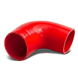 Auto Dynasty Auto Dynasty 2.5 inches 90 Degree Elbow Turbo/Intercooler/Intake Piping Coupler Silicone Hose, (Red)