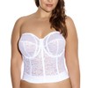 Goddess Women's Lace Bustier Bra, White, 42DD