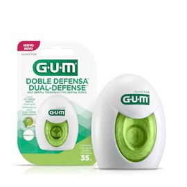 GUM Hilo Dental Té Verde – Carrete de 35 m, doble cuerda para limpieza profunda y sabor a menta fresca