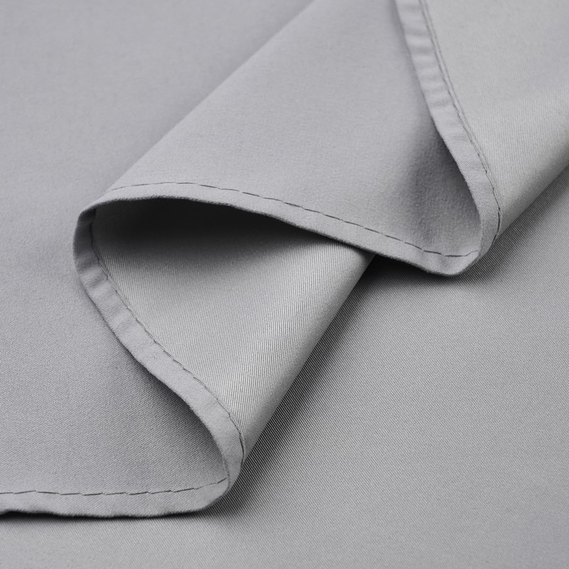 Zdada Grey Round Table Cloth, 230cm/90Inch Large Circular Table Cloths,