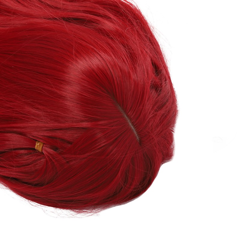 Red Long Straight Wigs with Bang Synthetic Heat Resistant Breathable