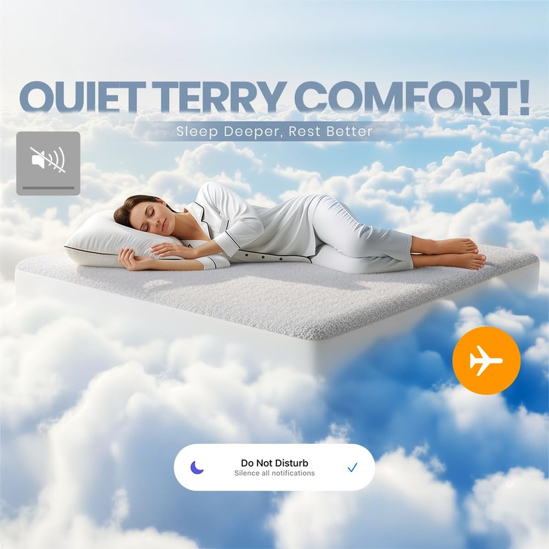 Waterproof Mattress Protector Double Bed 135 x 190 cm, Fits