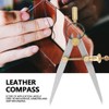 Professional Leather Compass, Adjustable Lockable Steel Wing Divider Rotating Scratch