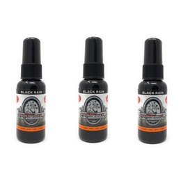 BluntPower 1 Ounce Bottle Oil Based Concentrated Air Freshener and Oil for Burner, Black Rain (Pack of 3)