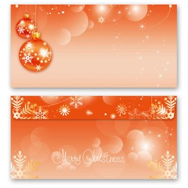 25 envelopes (windowless) Christmas envelopes, Merry Christmas - EN DIN Long (220x110 mm) | Paper-Media