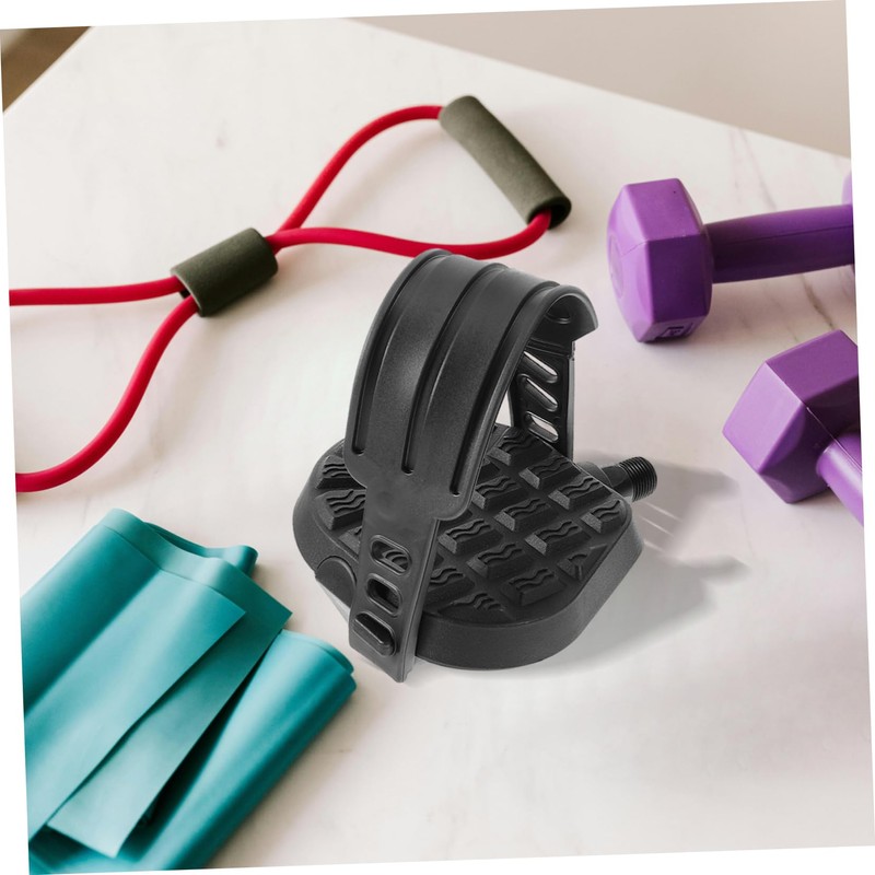 WHAMVOX Flat Bike Pedals with Straps Exercise Bike Pedal Pads