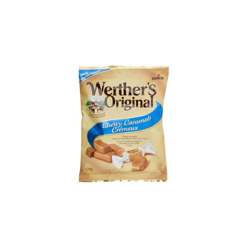 Werther's Original Chewy Caramels Candy, 128g/4.5oz, (Imported from Canada)