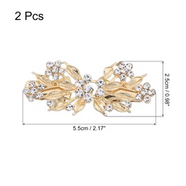 uxcell 2pcs Vintage Sweater Clips, Cape Cloak Clasp Retro Cardigan Clips Shawl Collar Clasp Dress Shirt Brooch Clip for Women (Gold, 2.17" x 0.98")
