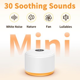 Soothing Sounds White Noise Machine Portable Sleep Machines with 30 Relaxing Sounds 12 Color Options 5 Adjustable Brightness 32 Volume Levels 4 Timer for Baby and Adult Perfect for Home Travel Office
