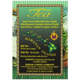 Certified Organic Green Tea, All Natural, 20 Teabags, Blended and Packed in Hawaii The unit count is: 20 The count type is: Count