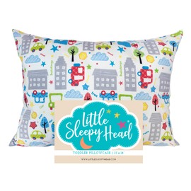 Little Sleepy Head Toddler Pillowcase - Cars, 13 x 18 Inch