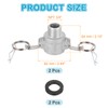 PATIKIL 0.75" Aluminum Cam and Groove Fitting, 2 Pcs Part-B