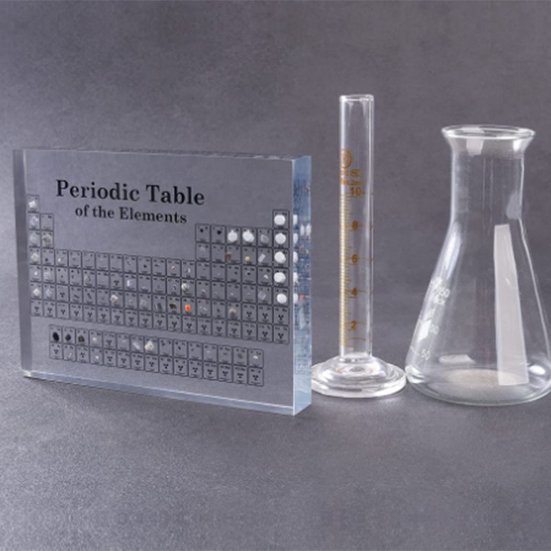 Acrylic Periodic Table Display with 85 Elements Inside Teaching Chemical