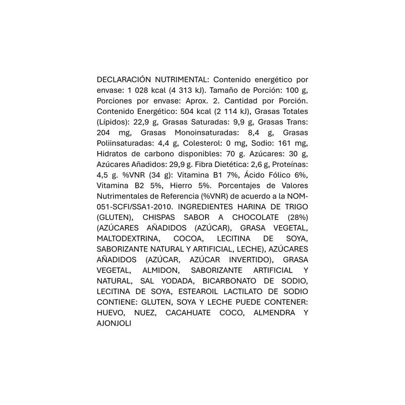 Marinela 2 CAJAS DE GALLETAS TRIKI TRAKES - CHOCOLATE CHIP