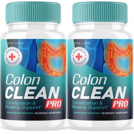 (2 Pack) Colon Clean Pro Capsules, Colon Clean Pro All-Natural Pills to Relieve Bloating, Colon Clean Pro Advanced Formula for Gut Health, ColonClean Pro Supplement, Reviews (120 Capsules)