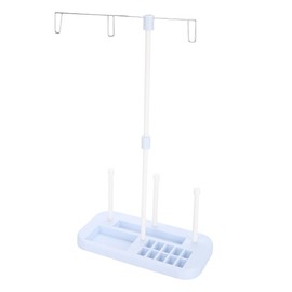 Soporte de hilo de coser Soporte de carrete Soporte de tres carretes de hilo con base Estante de hilo ensamblable para máquinas de coser
