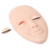 3pcs Lash Mannequin Head Double Layers Realistic Training 3D Rubber