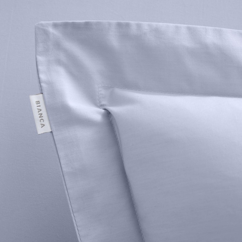 Bianca 200 Thread Count Cotton Percale Oxford Pillowcase Pair Lavender