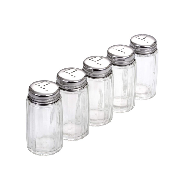 GRÄWE Glass Pepper Shakers - Pack of 5