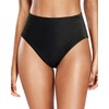 Tempt Me Womens Black High Cut High Waisted Bikini Bottoms