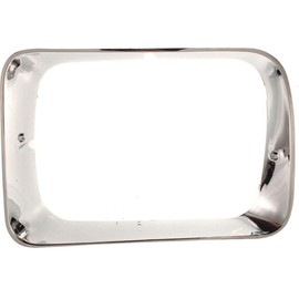 OE Replacement New LH Driver Side Chrome Headlight Bezel Trim Direct Replacement for 1992-1993 Dodge D150 D250 D350 Truck W150 W250 W350 Ramcharger (Partslink Number CH2512118)