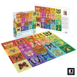 1000 Piece Puzzle for Adults Roberta Collier-Morales Rainbow Butterflies Colorful 27x20 Jigsaw Puzzle