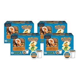 Kauai Coffee Coconut Caramel Crunch Flavor - Compatible with K-Cup Brewers, 10 CT (Pack of 4)