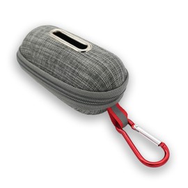 EveryDayFlex Luxury Dog Poop Bag Holder Stylish Cute Waste Bag Dispenser with Metal Carabiner Clip that Fits Any Leash (Gray)