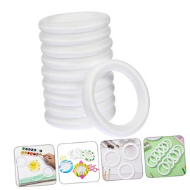 ULDIGI 10 Pieces Unfinished Foam Circles for Boys Girls DIY Crafts White Foam Circles for Festivities Craft Supplies and Decorations