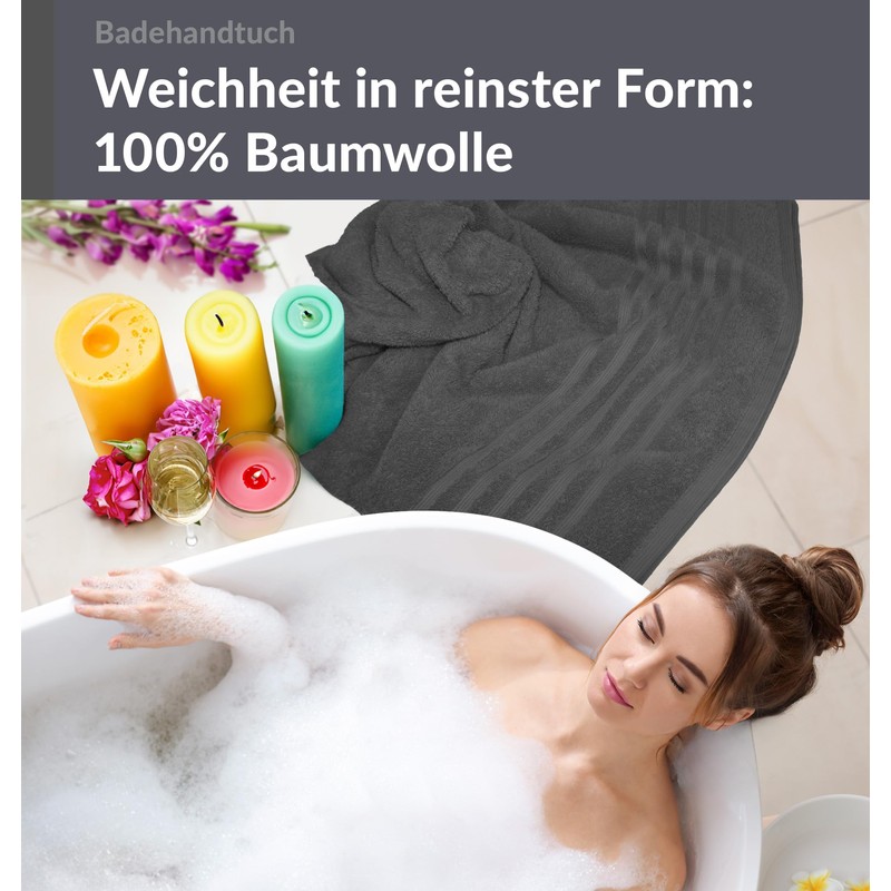 Lashuma Terry Towelling Bath Towel 100 x 150 cm, London