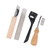 Metal Leather Skiver Set Easy Cutting Incisive Curved Handle Safety