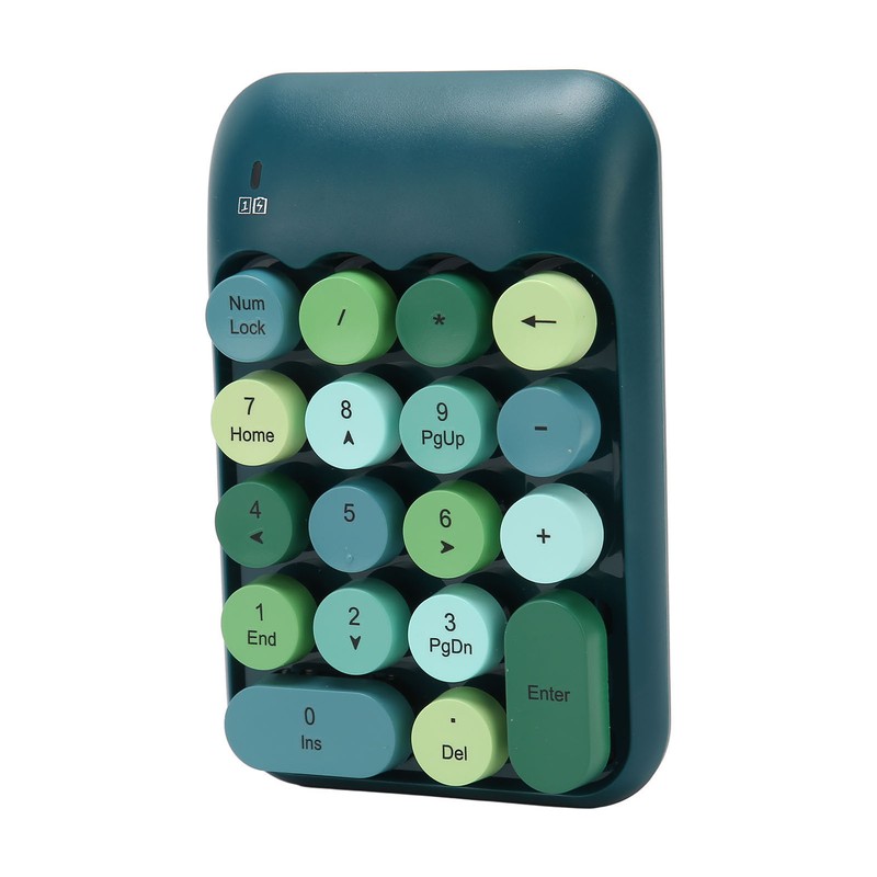 2.4GHz Wireless Numeric Keypad 18 Keys Retro Color Round Keycaps