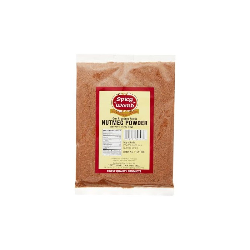 Spicy World Nutmeg Powder 1.75oz (50GM) - Premium Quality, Pure,