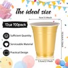 Sabary 100 Pack 12oz Plastic Cups Graduation Heavy Duty Drinking